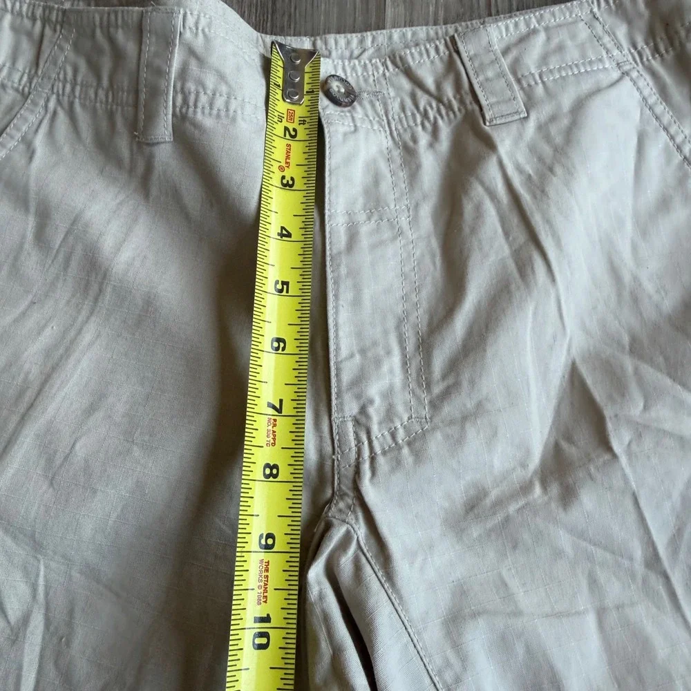 Columbia Mens Tan‎ Ripstop Cargo Shorts Cotton Khaki 30W 11L Outdoor Hiking